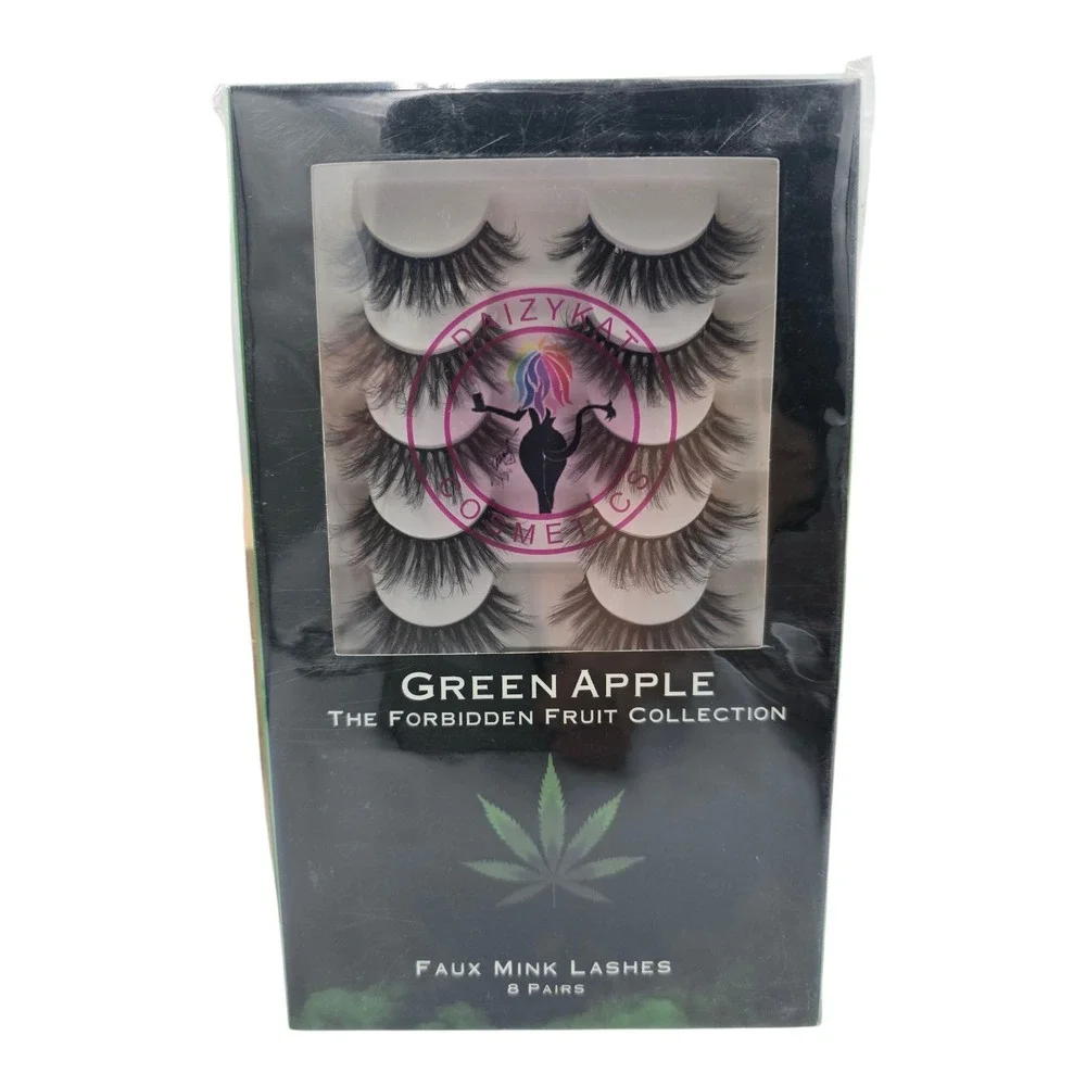 Makeup Forbidden Fruit GREEN APPLE Cannabis Sativa Palette &‎ LASHES SET NEW